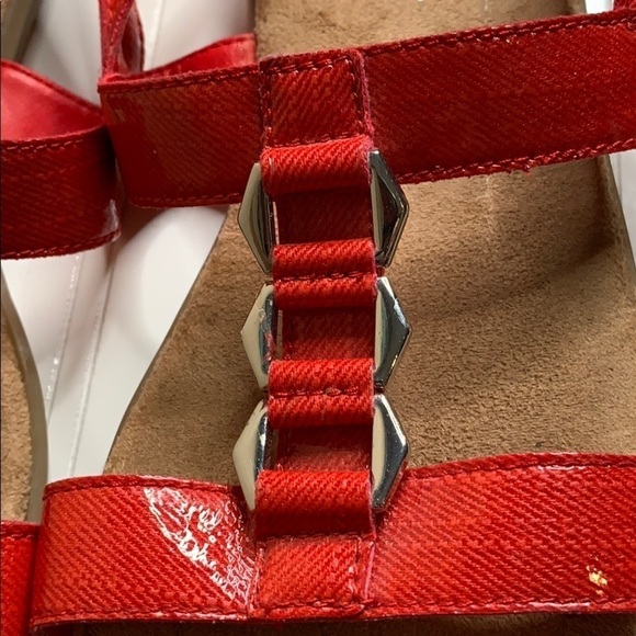 Aerosoles red orange Sandals - size 6.5. MCS0711D - Picture 2 of 6